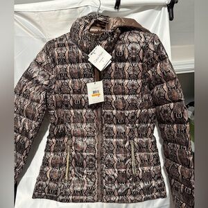 Calvin Klein Women's Snake Print Puffer Jacket